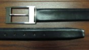 Style 1208 Feathered-edge Leather, Combo plate/prong fashion buckle